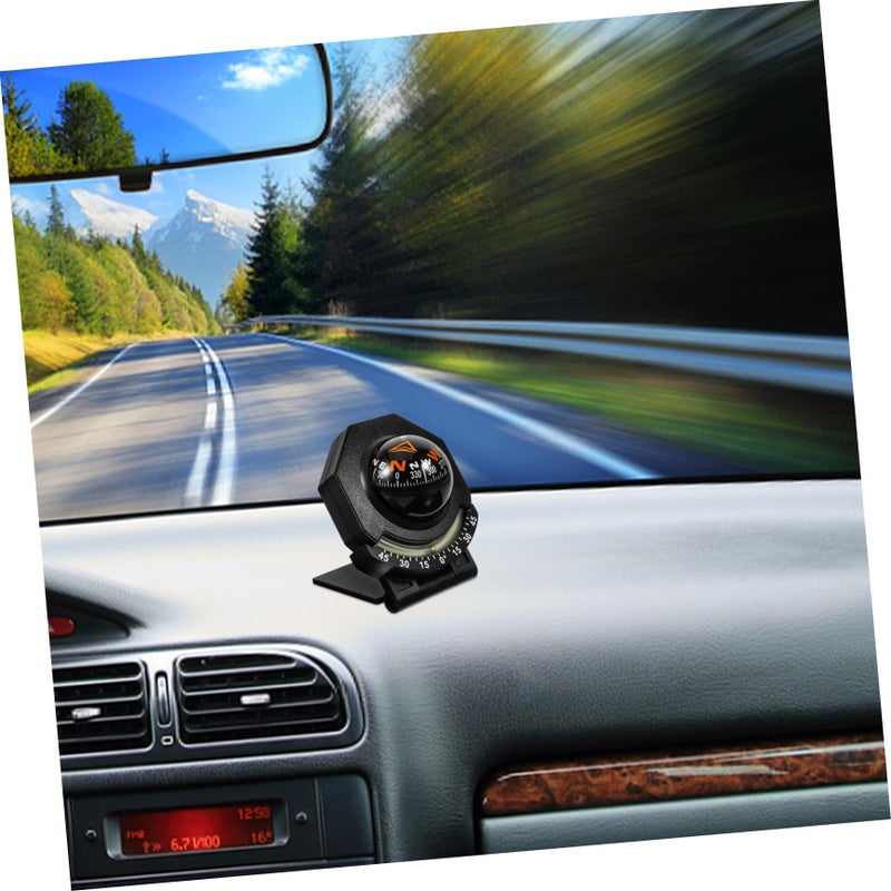 Night Glow Car Compass Ball Dashboard Ornament Adjustable Waterproof with Dual Sided Adhesive - Image 4