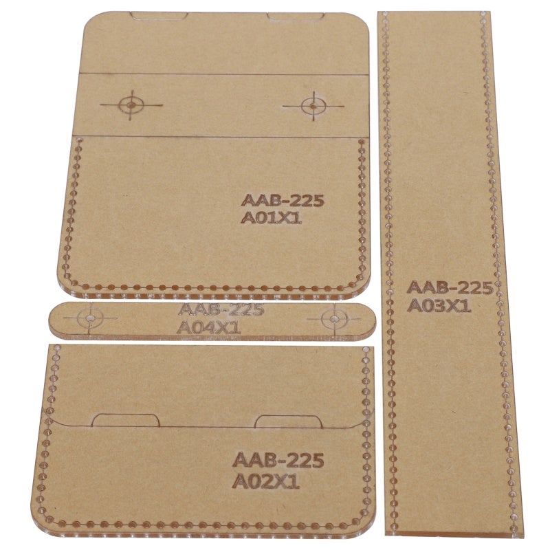 4Pcs Acrylic Template DIY Leather Pattern Coin Purse Wallet Mold Craft Tools Accessories - Image 2