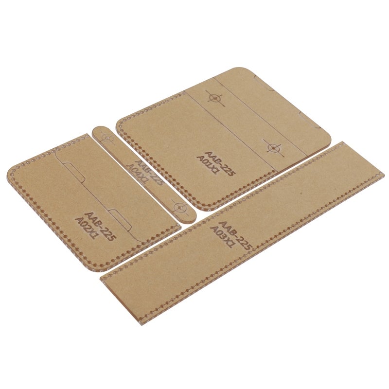 4Pcs Acrylic Template DIY Leather Pattern Coin Purse Wallet Mold Craft Tools Accessories - Image 3