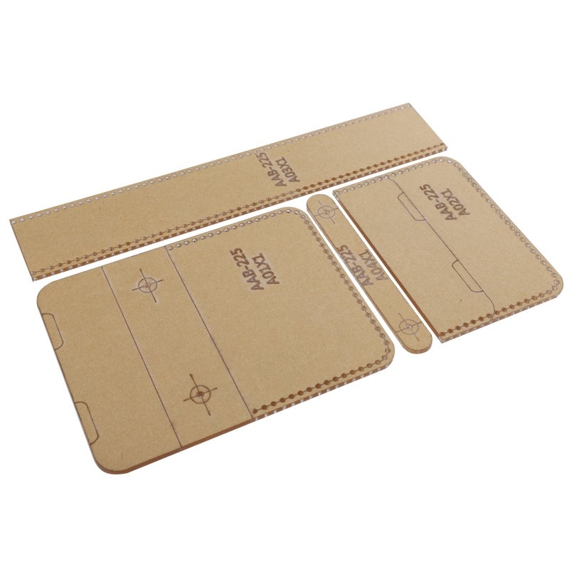 4Pcs Acrylic Template DIY Leather Pattern Coin Purse Wallet Mold Craft Tools Accessories - Image 5