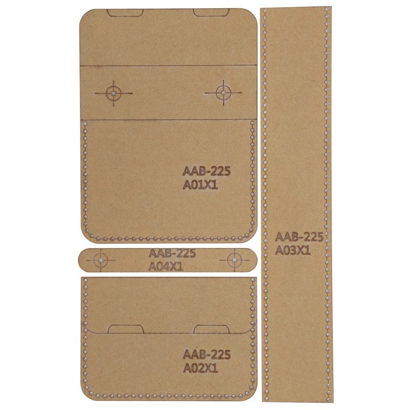 4Pcs Acrylic Template DIY Leather Pattern Coin Purse Wallet Mold Craft Tools Accessories - Image 1