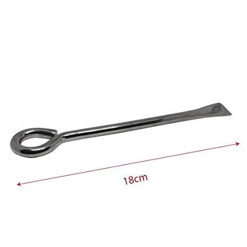 Coolboss Coconut Opener Steel Rod, length18 cm, Thickness 10 mm, Traditional South Indian Coconut Breaker, Kitchen Tool, Peeler, Chipper, Cutter, Rust Free Stainless Steel Coconut Shell Cracker Tool - Image 3