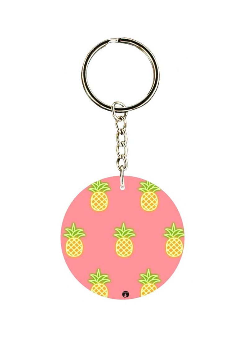Pineapple Printed Keychain