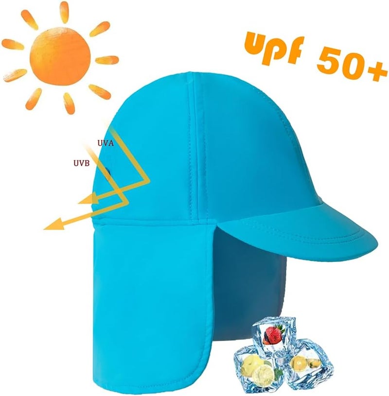 Gifts Treat Kids Legionnaires Hat, UPF 50+ Sun Protection Swim Cap Flap Hat for Kids, Quick Drying Boys Sun Hat with Neck Protection for Beach Seaside Pool… - Image 3