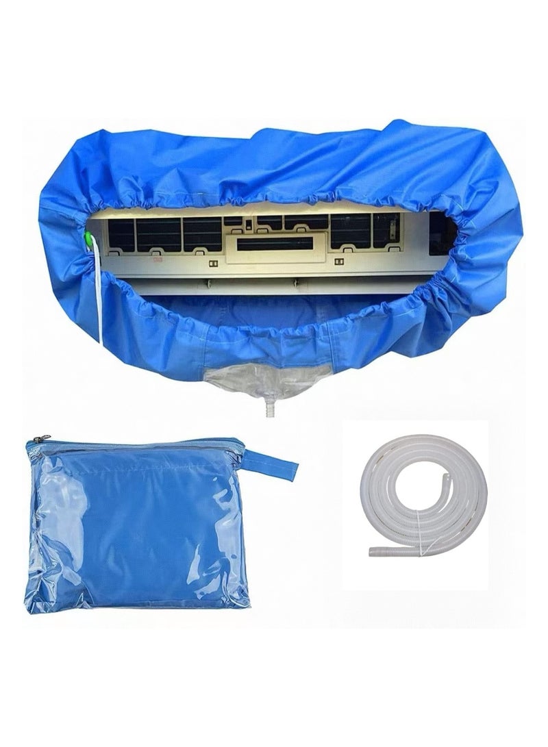 DELGREEN Air Conditioning Cleaning Waterproof Cover Bag with Drain Outlet Dust Washing Clean Protector Bag Size 2P-3P  Wall Mounted Air Conditioning Service Bag with Water Pipe - Image 1