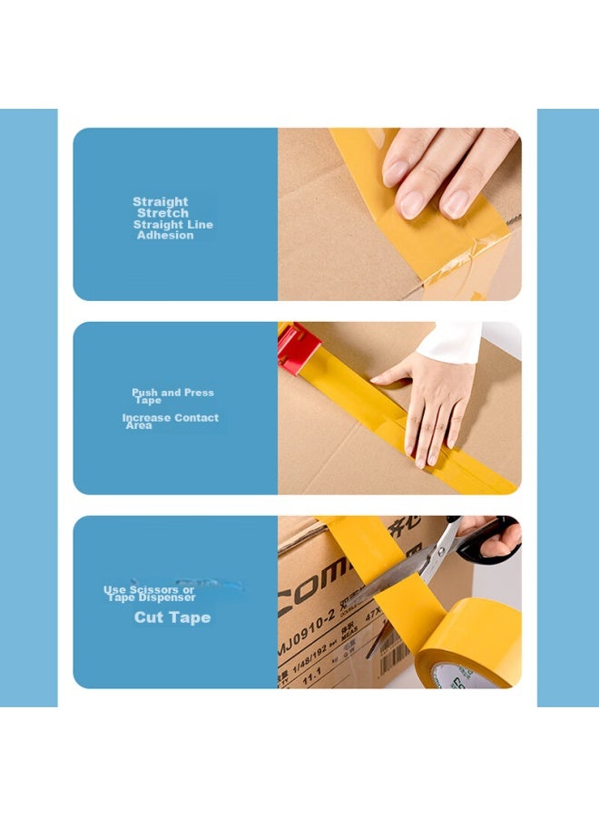 COMIX High-quality Beige Packing Tape, Strong Adhesive, Wide 48mm*60y*50um, Length 54.6 Meters, 6 Rolls, Logistics Express, Jh4806-6 - Image 4