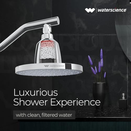 WaterScience CLEO Rain Shower Filter for Hard Water | 8" Shower Head without Shower Arm| Water Softener for Bathroom - Image 3