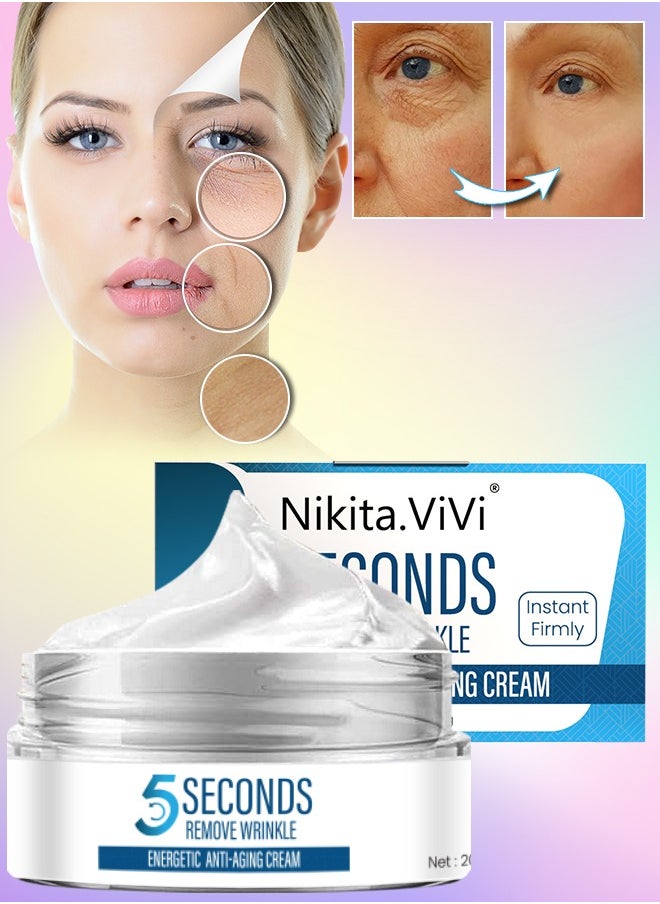 NIKITA.VIVI 5 Seconds Instant Wrinkle Remover Removes Wrinkles and Puffiness of Eyes with Hydration Twenty One Peptide Anti Wrinkle Eye Cream Hydrating Eye Cream for Anti Aging Reduce Wrinkles 20g  - Image 1