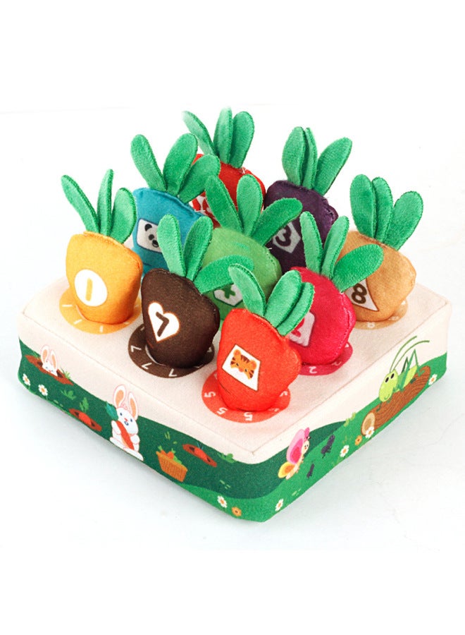 Solid Wood Cute Baby Comb Infant Bath Brush Massage Jujube Wood Wool Brush Children's Comb Hair Washing Tool-Color:Cognitive Radish 9 Pits 58g  - Image 1