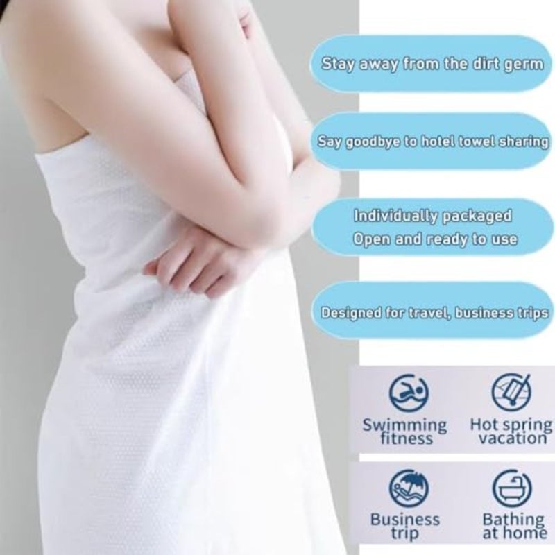 8 PCS Compressed Bath Towels, Disposable Travel Towels, Disposable Compressed Cotton Towels, Large Portable Soft Durable Reusable Towels for Camping Sports Hiking Beach Swim Traveling 140x70CM - Image 3
