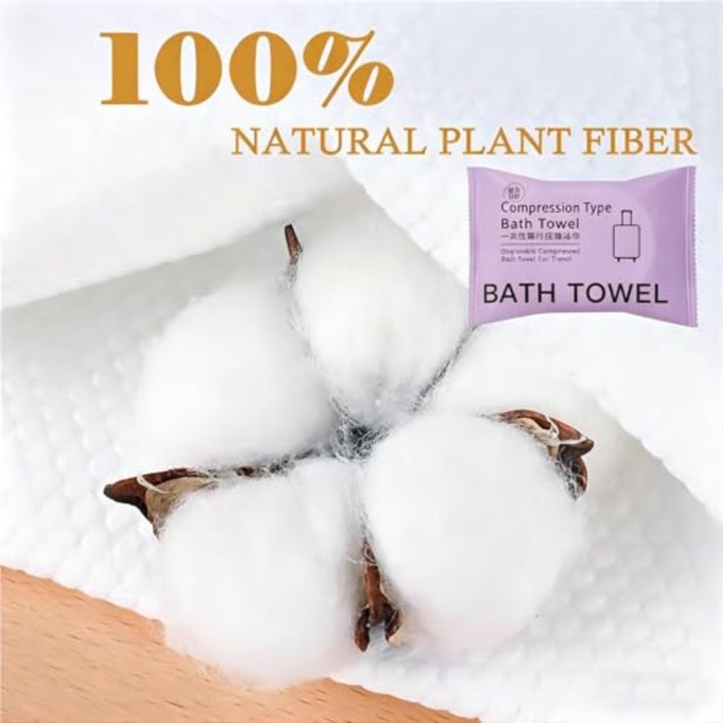 8 PCS Compressed Bath Towels, Disposable Travel Towels, Disposable Compressed Cotton Towels, Large Portable Soft Durable Reusable Towels for Camping Sports Hiking Beach Swim Traveling 140x70CM - Image 5