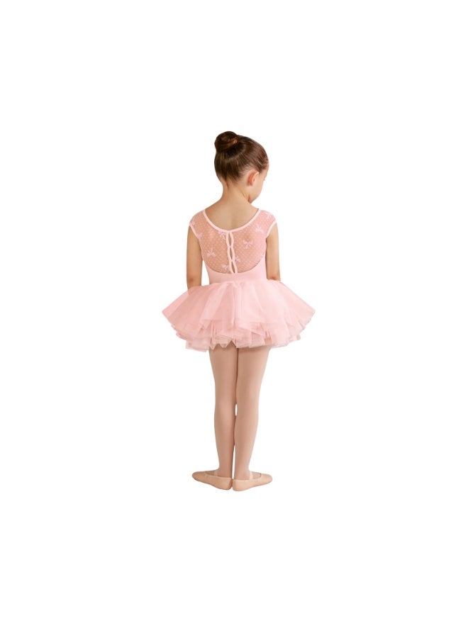 Bloch Girls Elenore Bow Mesh Tutu Leotard – Candy Pink - Image 2