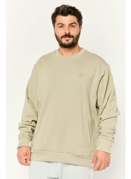 adidas Originals Men Sportswear Fit Long Sleeves Outdoor Sweatshirt, Light Olive  - Image 1