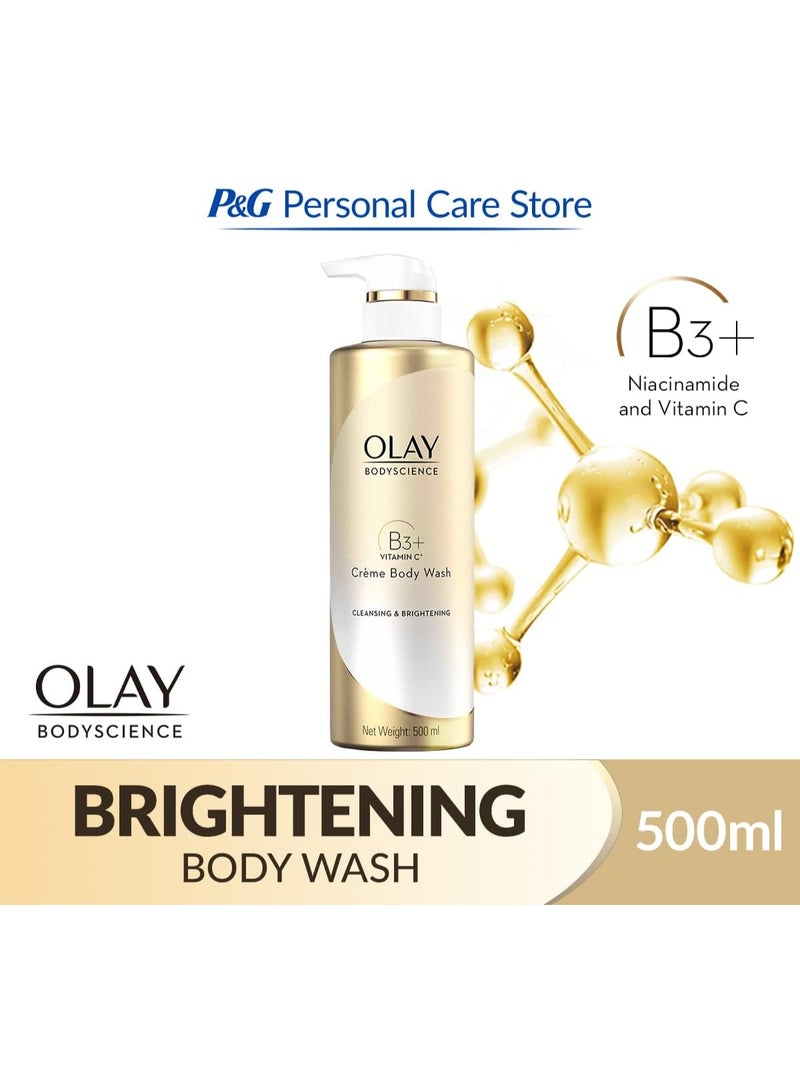 Olay Bodyscience Cleansing & Brightening Crème Body Wash 500 Ml - Image 2