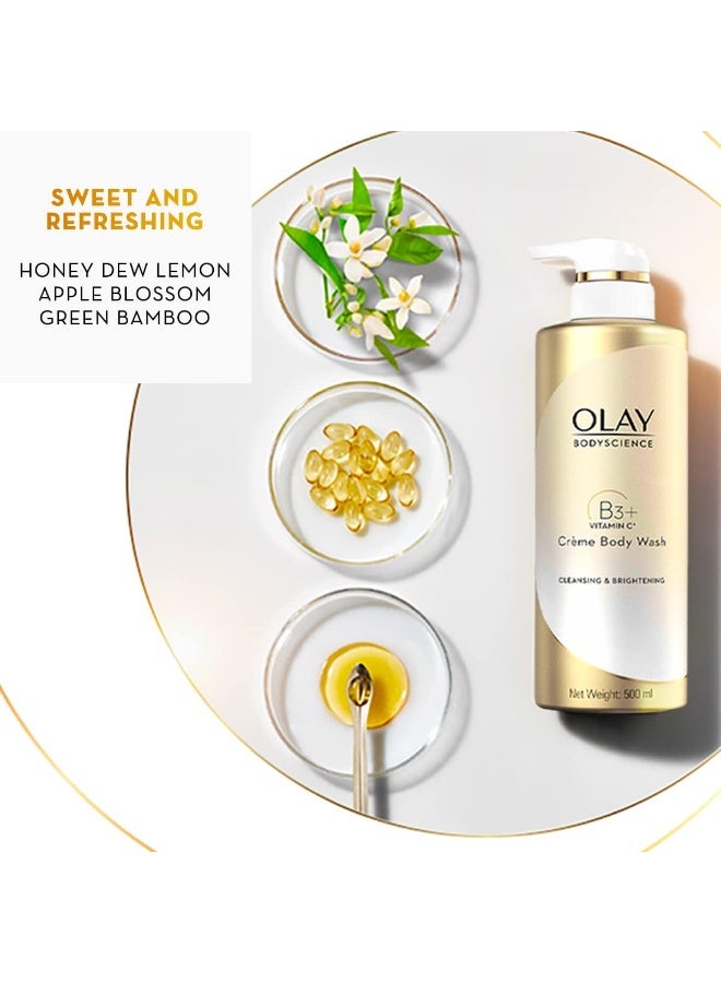 Olay Bodyscience Cleansing & Brightening Crème Body Wash 500 Ml - Image 3