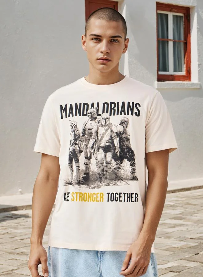 SP Characters Mandalorians Print Crew Neck T-shirt