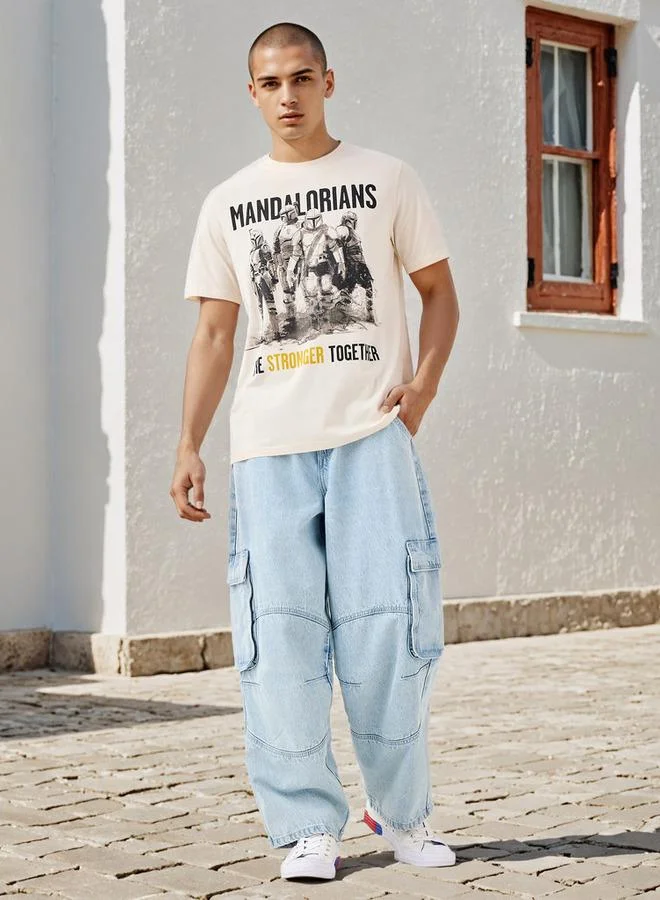 SP Characters Mandalorians Print Crew Neck T-shirt