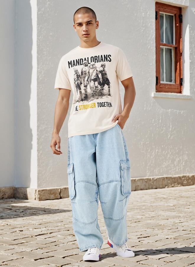 SP Characters Mandalorians Print Crew Neck T-shirt - Image 2