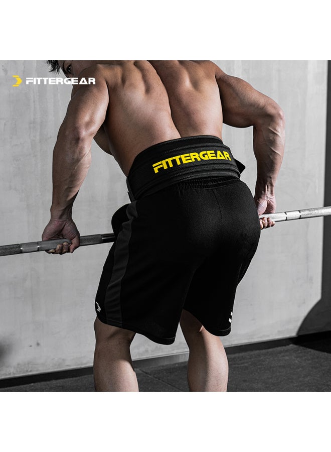 Fittergear Fitness Waist Belt For Men, Deadlift Squat Strength Training Weightlifting Back Support Belt, Black, Size M - Image 3