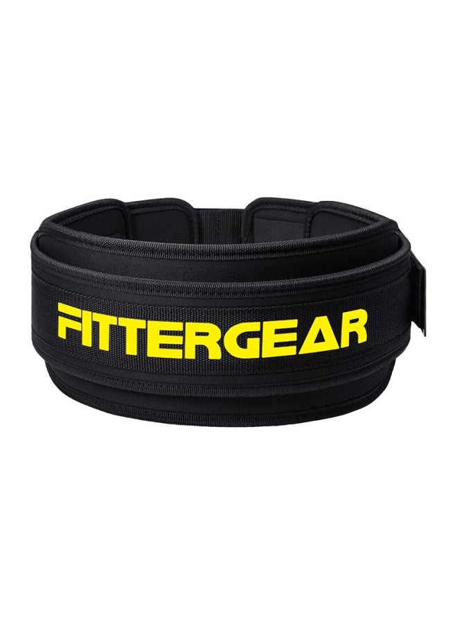 Fittergear Fitness Waist Belt For Men, Deadlift Squat Strength Training Weightlifting Back Support Belt, Black, Size M - Image 4