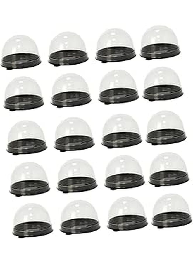 50pcs Plastic Cake Boxes with Dome Lids Bakery Takeout Containers - Image 1