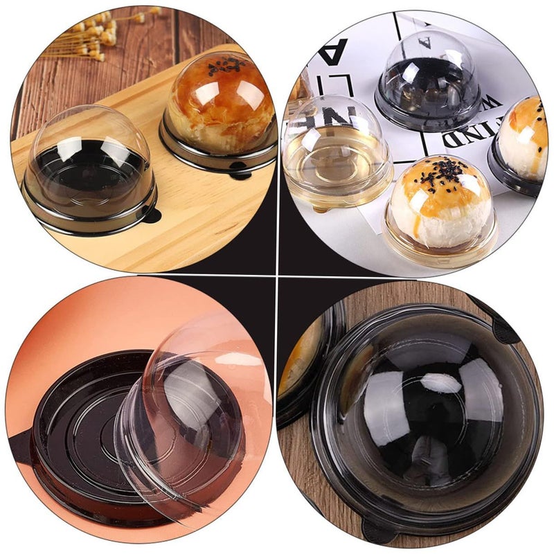50pcs Plastic Cake Boxes with Dome Lids Bakery Takeout Containers - Image 4