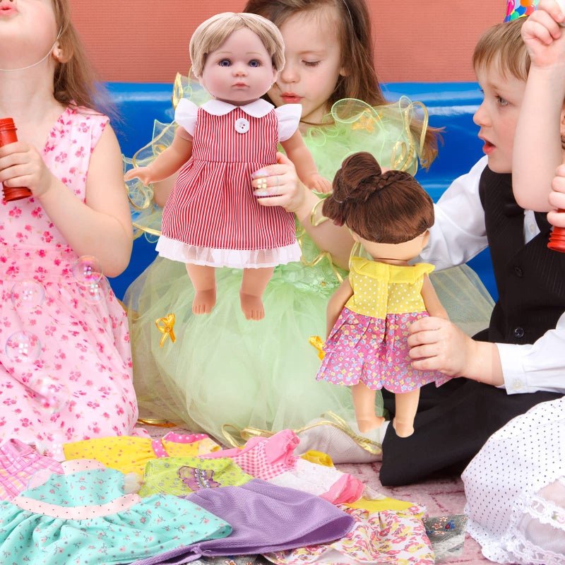 MLcnleS Alive Baby Doll Clothes and Accessories - 12 Sets Girl Doll Princess Dress for 12-14 Inch Dolls - Cute Outfits for Little Girls' Christmas & Birthday - Image 2