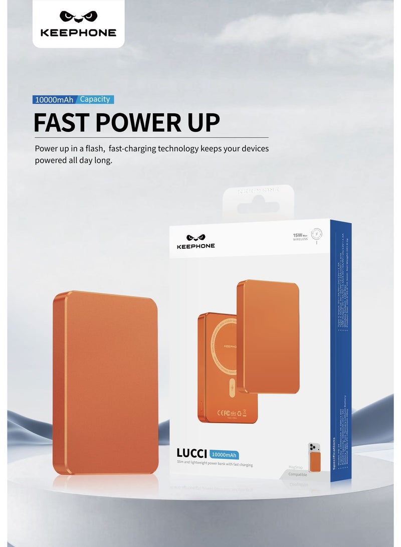 كيب هون كي فون لوتشي PB-34 بنك طاقة لاسلكي ماج سيف بسعة 10000 مللي أمبير شحن سريع - Image 3