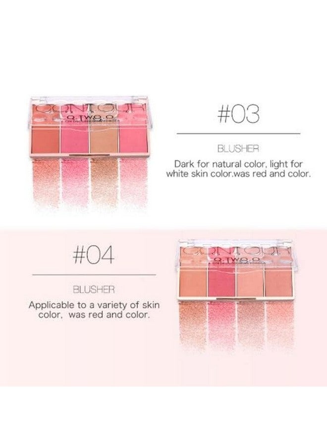 COSLUXE O Two O Contour Highlighter & Blush Palette, 24G Face Shading Grooming Powder Makeup 4 Colors Long-Lasting Face Make Up (02) - Image 5