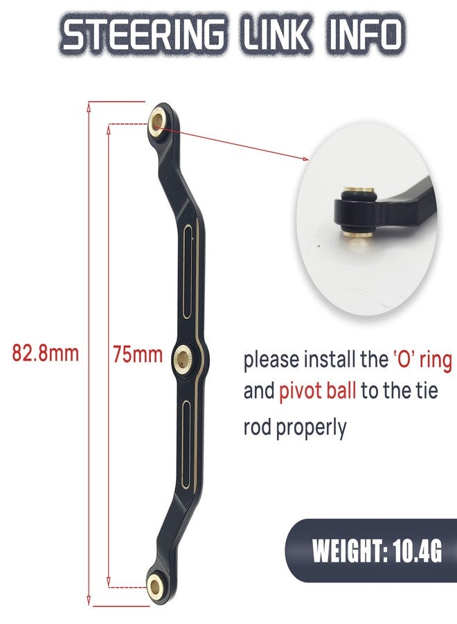 HOPLEX CNC Machined Upgrade Parts for TRX-4M Brass Steering Links Weighted Rod Tie Linkage, Aluminum Servo Horn and Servo Mount for 1/18 TRX4M RC Crawler Car - Image 3