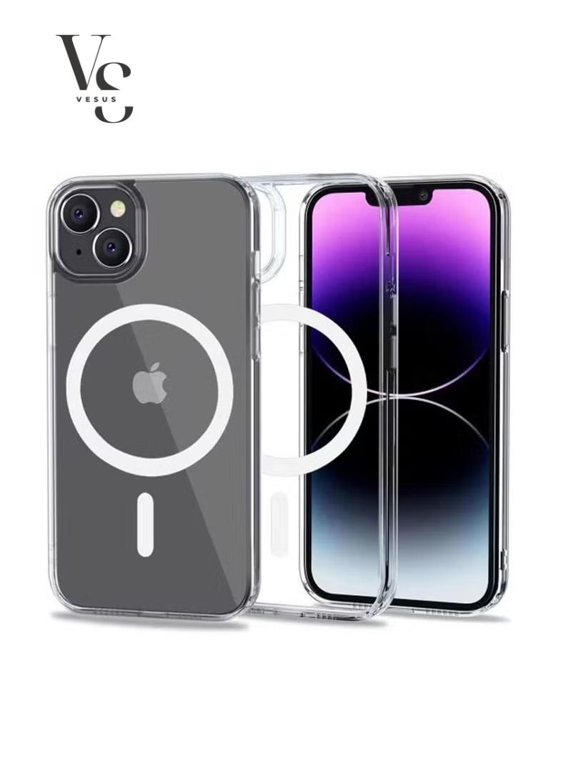 vesus iPhone 14 Plus magsafe clear Case magnetic Cover magsafe Crystal Clear Protective Shockproof Transparent Cover 