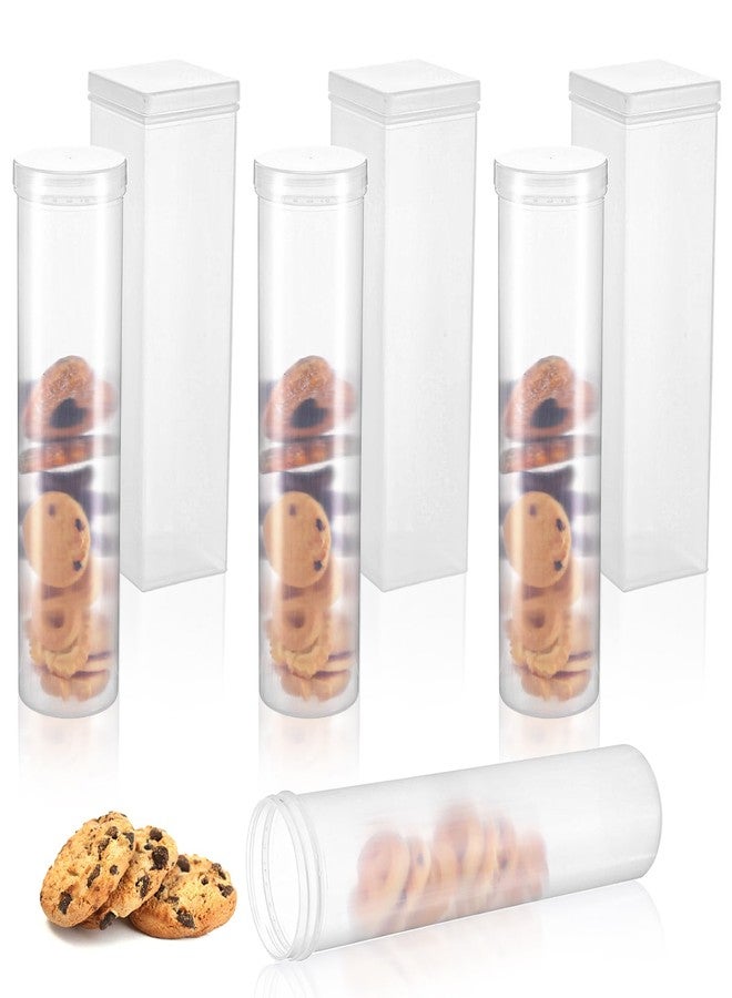 wutfuooo 6 Pcs Plastic Cracker Keeper Small Cracker Storage Containers Plastic Cookie Containers Round and Square Sizes Airtight Kitchen Container for Saltine Crackers Dry Food Storage Keep Fresh - Image 1