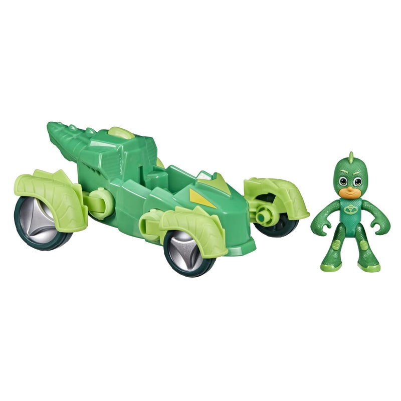 PJMASKS PJ Masks Gekko Deluxe Vehicle Preschool Toy, Gekko-Mobile Car with 2 Wheel Modes and Gekko Action Figure for Kids Ages 3 and Up - Image 1