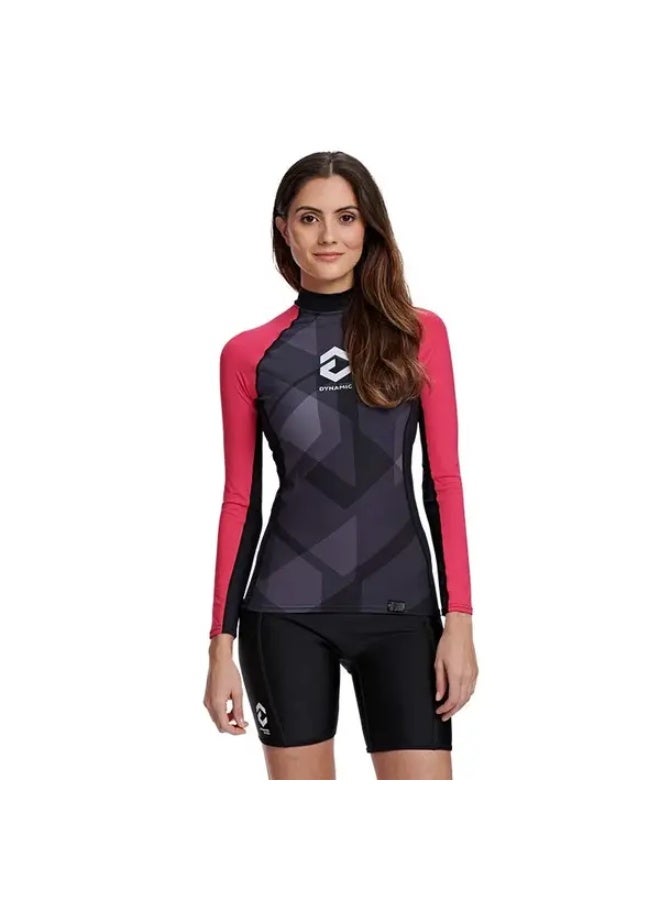 DYNAMICNORD Dynaskin Shirt Long Sleeve Women Dy-32 Black/Red - S - Image 1
