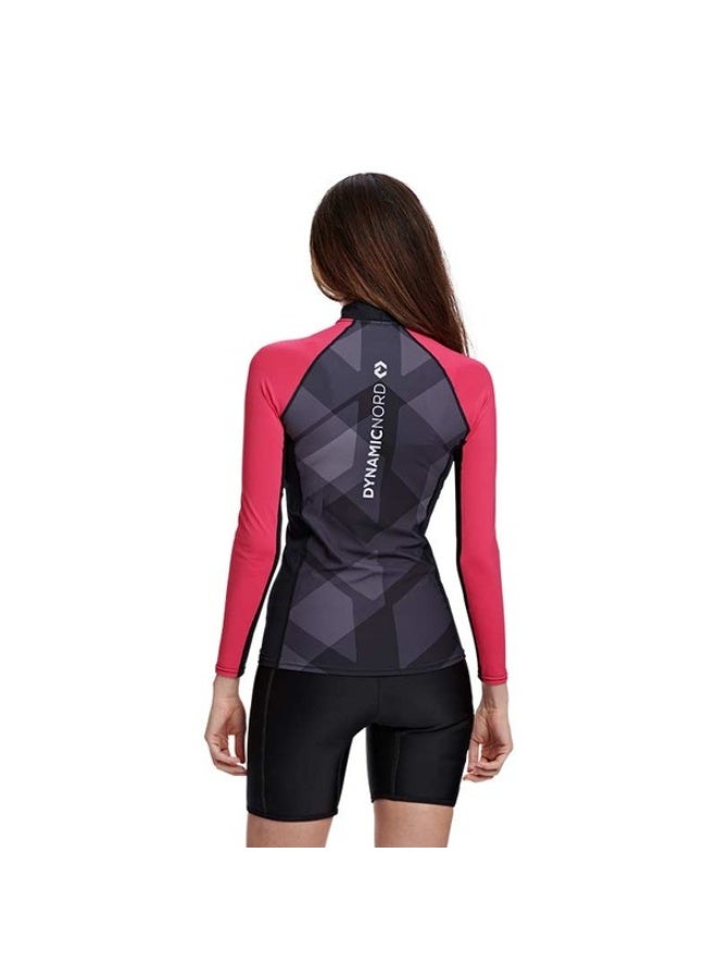 DYNAMICNORD Dynaskin Shirt Long Sleeve Women Dy-32 Black/Red - S - Image 3