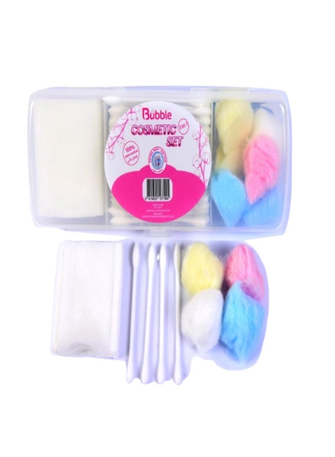 Bubble Pure Cotton Cosmetics Set 3in1 - Image 4
