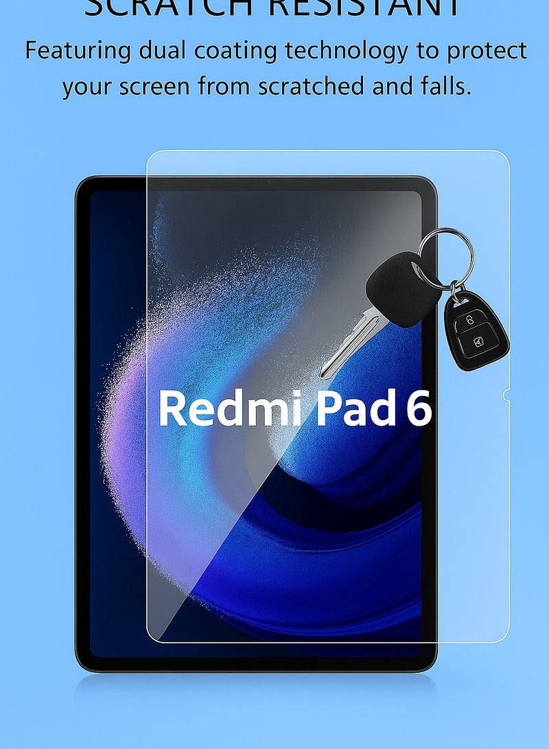 Tempered Glass Screen Protector for Redmi Pad 6 11 and Redmi Pad 6 Pro 11 – Shock & Scratch Resistant, Distinct Clarity, Smooth Touch, Easy Installation - Image 2