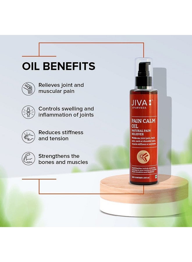 Jiva Pain Calm Oil (200 ML) (Pain Calm Oil & Knee Cap) | Relief From Muscular & Joint Pain | (Pack Of 2) - Image 3