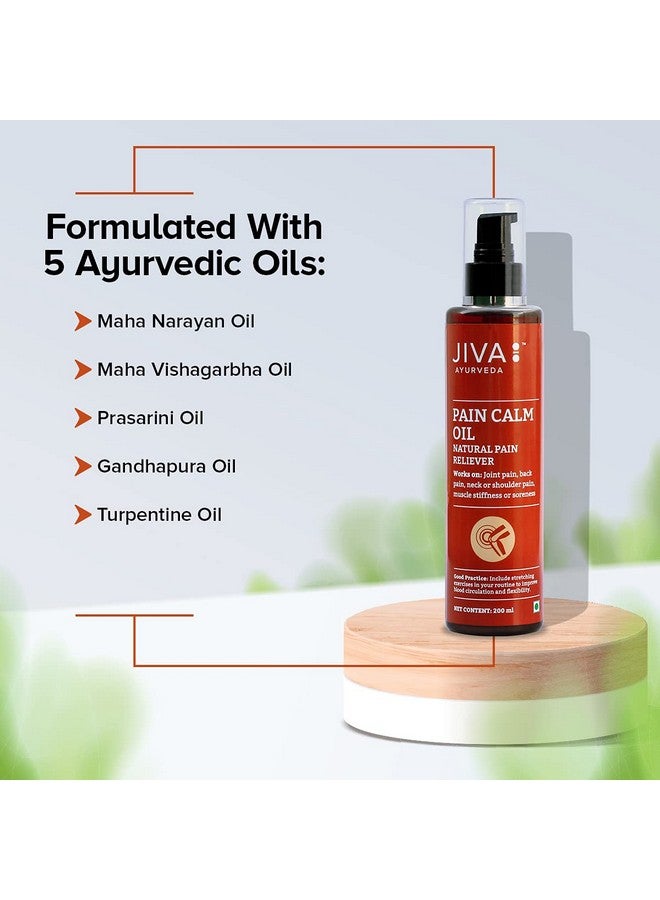 Jiva Pain Calm Oil (200 ML) (Pain Calm Oil & Knee Cap) | Relief From Muscular & Joint Pain | (Pack Of 2) - Image 4