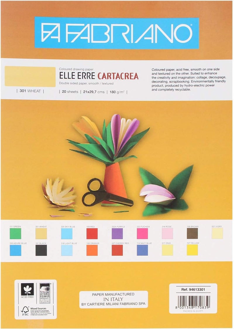 Fabriano Elle Erre Drawing Papers Elle Erre, 21x29.7 Cm - Wheat