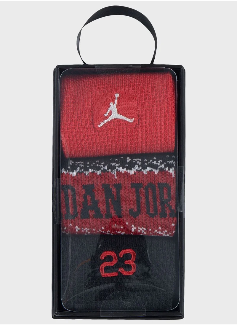 Jordan 3 Pack Of Infant Jordan Crew Socks
