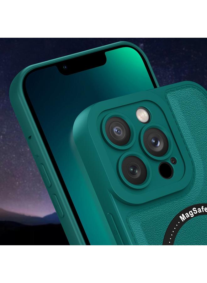 Zaboon Case For iPhone 12 Pro Magsafe Magnetic Plain Leather Phone Case - Image 5