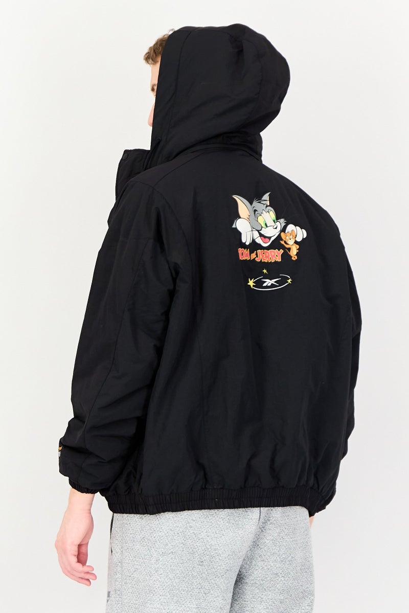 Reebok Tom And Jerry x Reebok Men Embroidered Outdoor Jacket, Black - Image 3