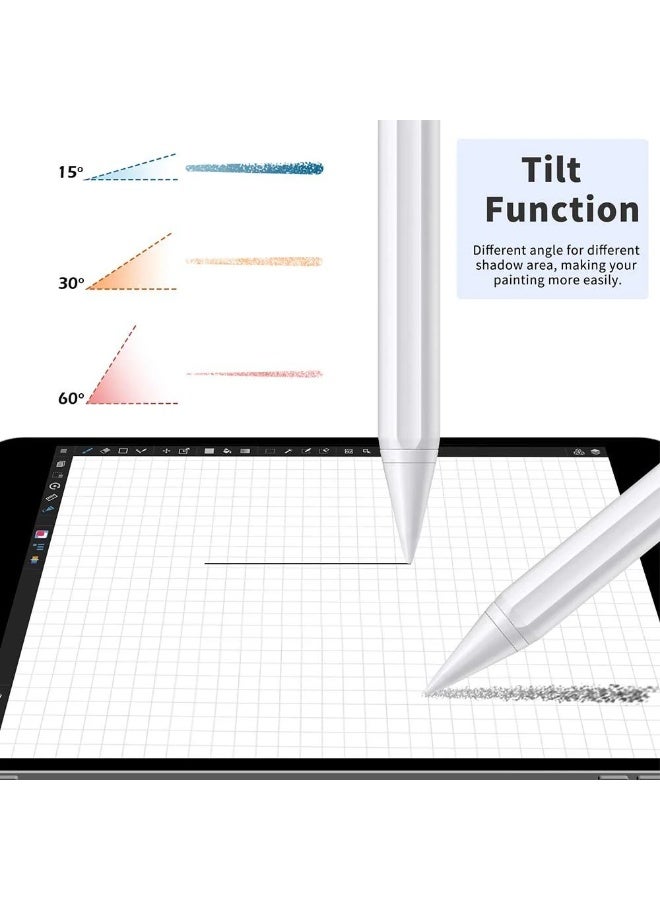 Stylus Pen with Palm Rejection – 2 in 1 Rechargeable 1.2mm Fine Point Active Stylus for Touch Screens, Tilt Sensitivity & Fast Charging, Compatible with iPad Pro, iPad Air, Android Tablets & Smartphones - Image 4
