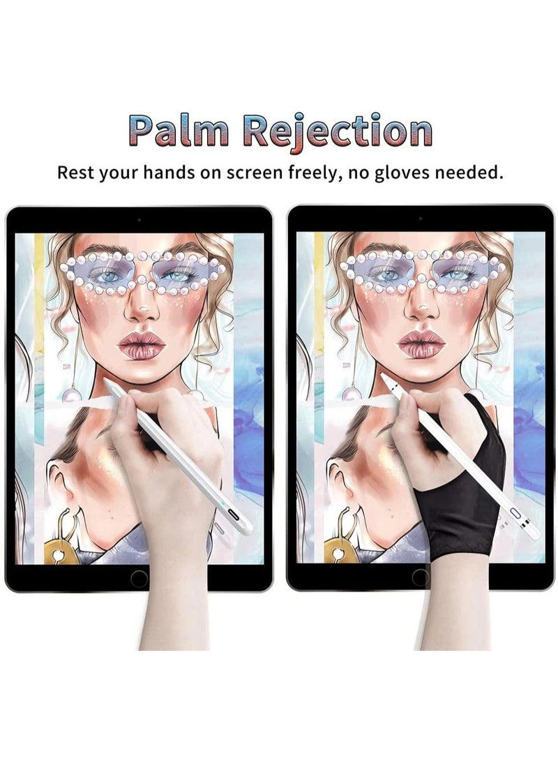 Stylus Pen with Palm Rejection – 2 in 1 Rechargeable 1.2mm Fine Point Active Stylus for Touch Screens, Tilt Sensitivity & Fast Charging, Compatible with iPad Pro, iPad Air, Android Tablets & Smartphones - Image 3