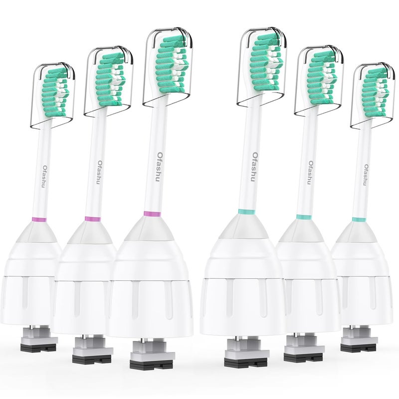 Replacement Heads for Philips Sonicare ESeries Ofashu Brush Head Compatible with Essence Xtreme Elite Advance 7022 5610 White 6 Packs Screwon Electric Toothbrush