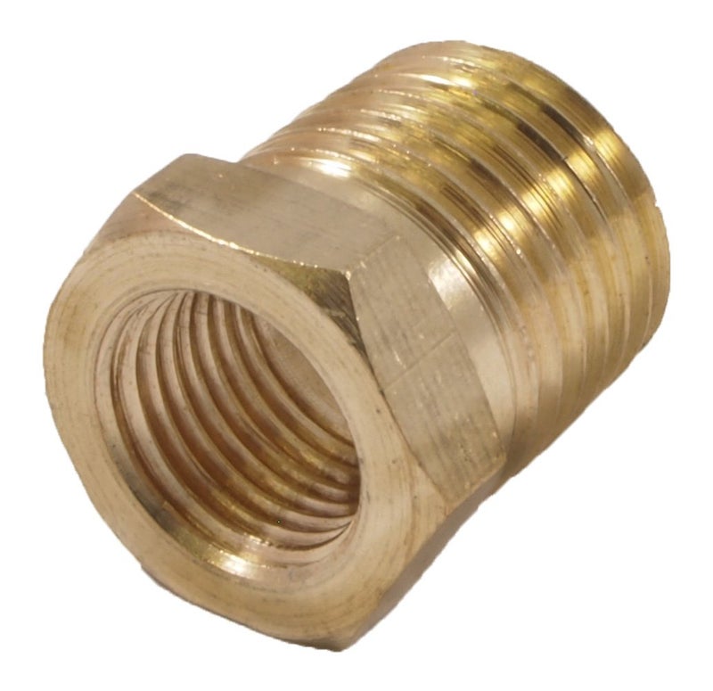 Forney 75534 Brass Fitting, Bushing, 1/8-Inch Female NPT to 1/4-Inch Male NPT - Image 1