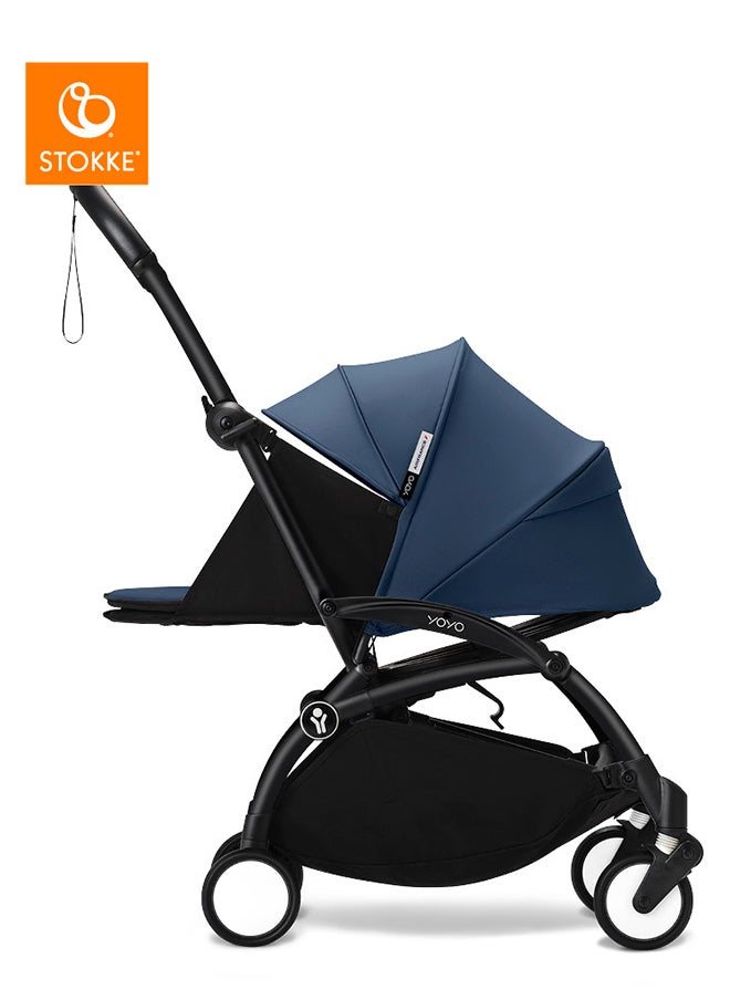STOKKE YOYO3 Black Frame With 0+ Newborn Pack Air France  - Image 2