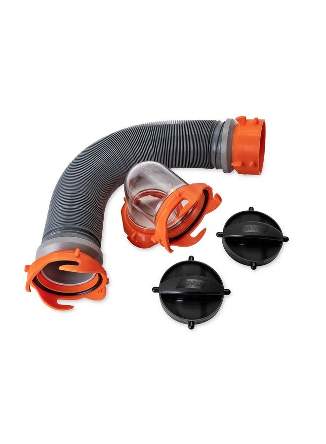 Camco Camco 3-Foot Super Heavy-Duty Tote Tank Sewer Hose Kit | 18mil HTS Vinyl (39645), Black  - Image 1