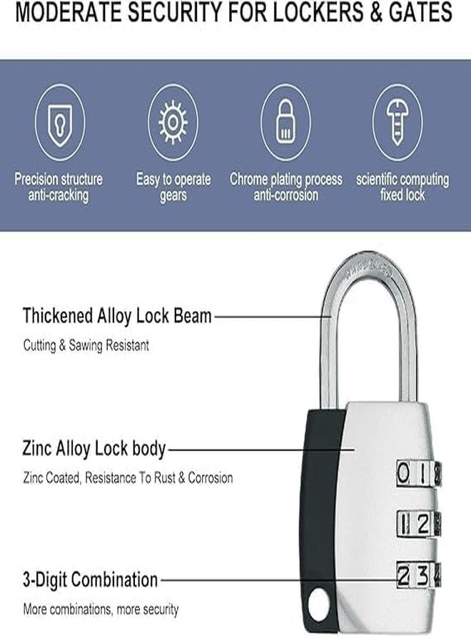 PICKSTORE Combination Travel Number Lock | Portable Luggage 3 Digit Code Pad Anti Theft Protection Tool for LuggageTravel Sliding Anti-Theft. Luggage/Travel Lock-3(1Pcs) - Image 5